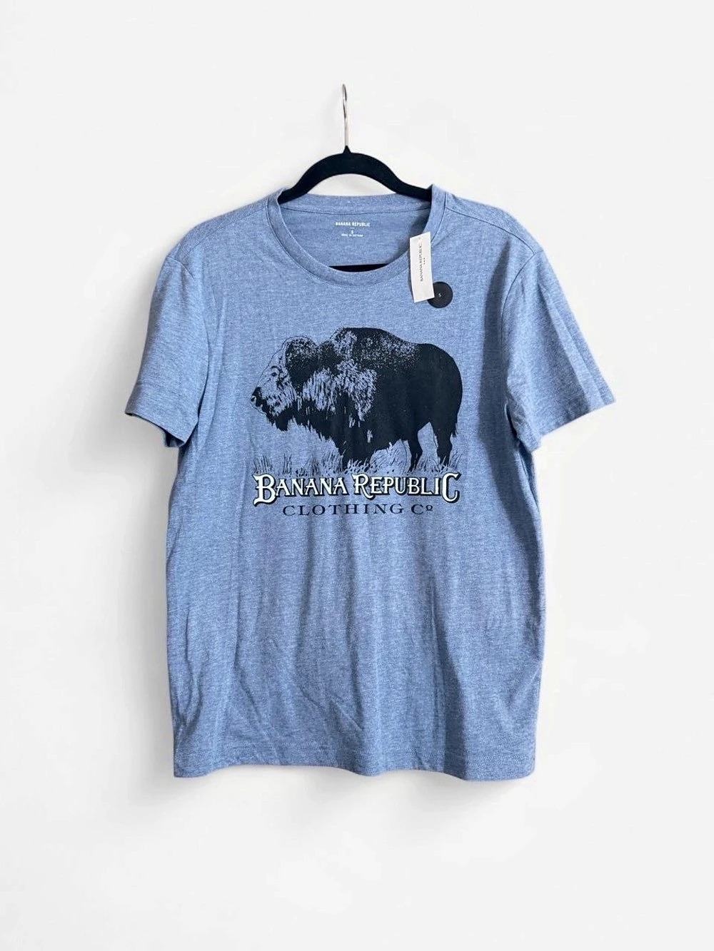 Banana Republic Buffalo Graphic Short Sleeve Tee Blue Small NWT